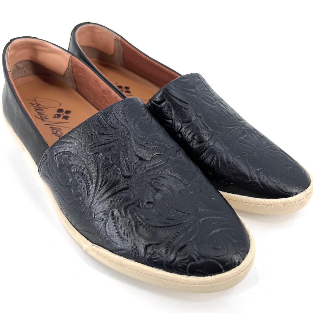 Patricia Nash Black Embossed Loafers - Picture 2 of 10